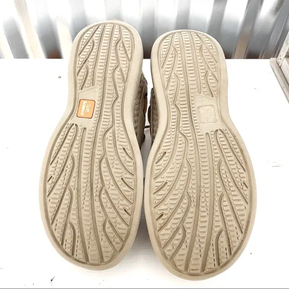 Womens Soft Science The Cruise Loafers Lightweight Woven Leather Laces Boat Tan - Picture 13 of 14